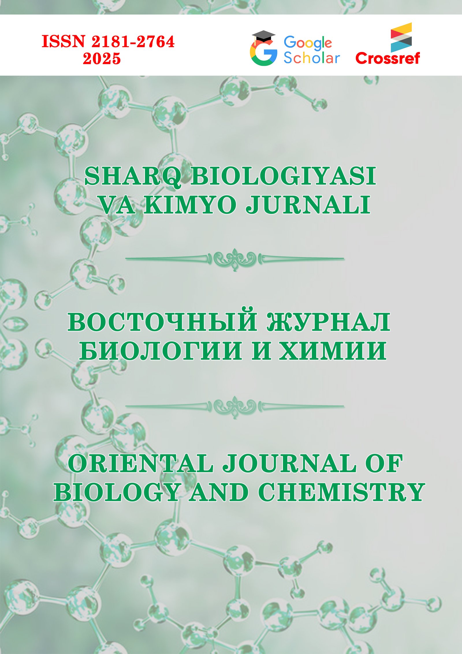 Oriental Journal of Biology and Chemistry 